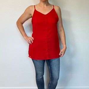 L&B Red Camisole Top with Sleek Design